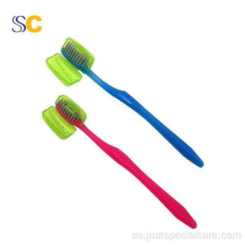 Cubierta de cepillo de dientes portátil de viaje de plástico de color sólido